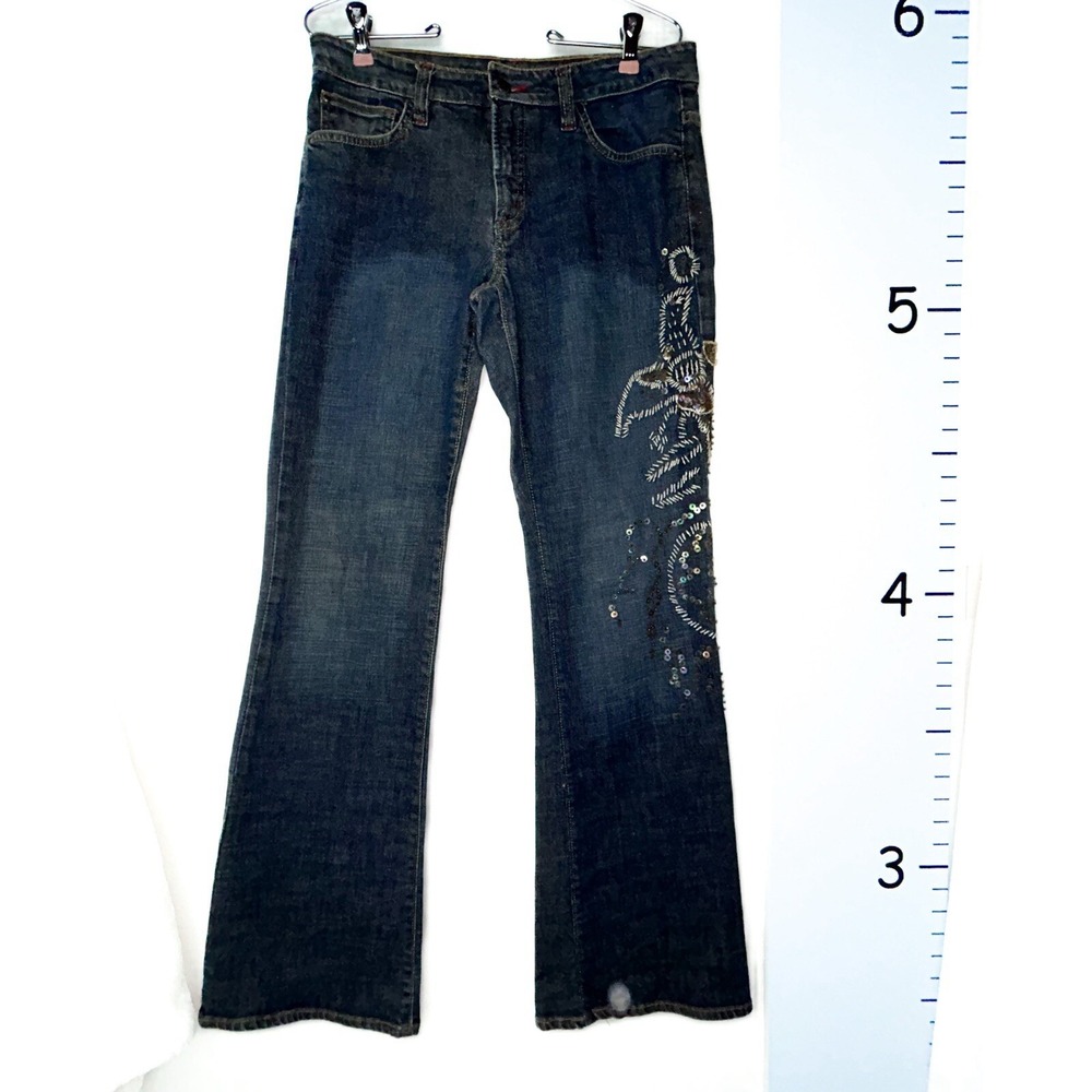 Dorothee Bis Jeans Womens‎ 8 Southwestern Embroidered Flare Leg Medium Wash